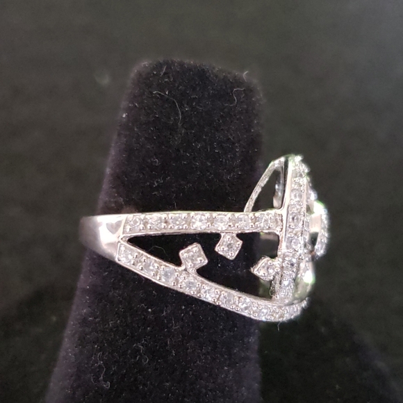 925 Sterling silver cubic zirconia ring - Picture 4 of 7